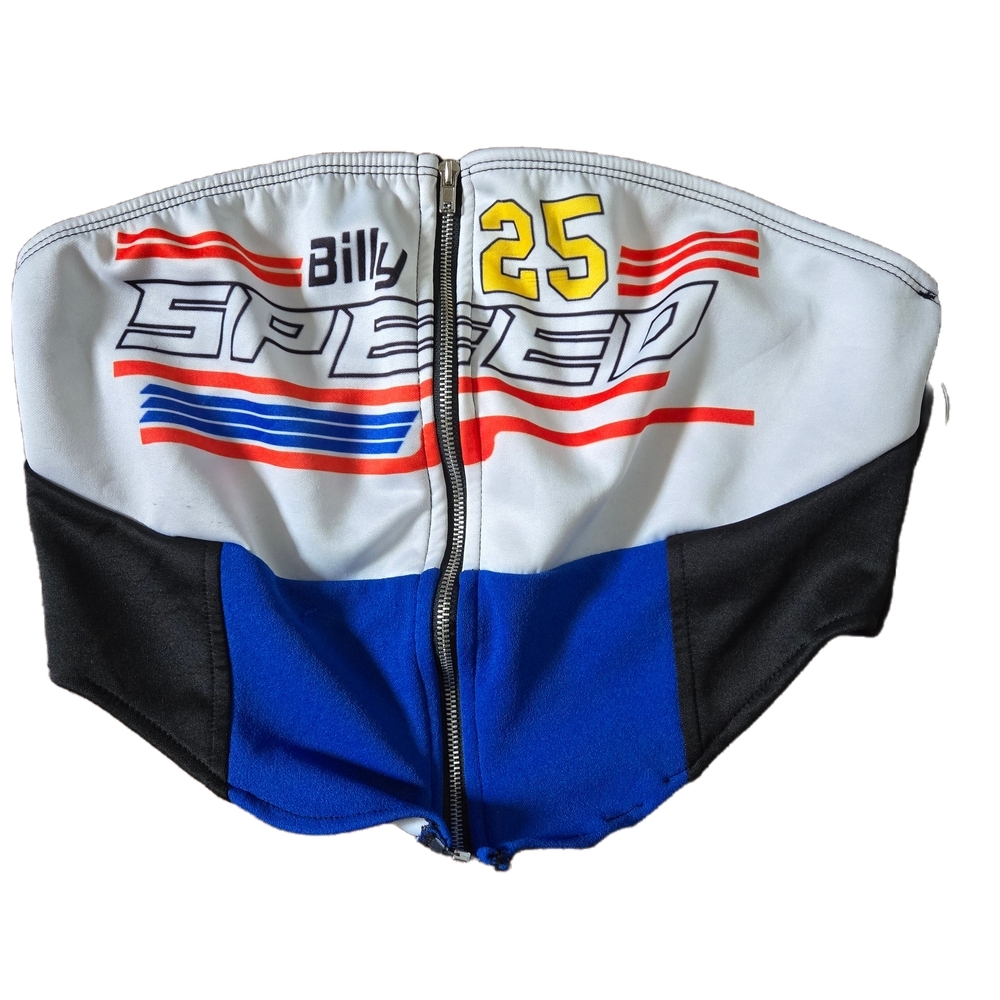 Speed Racing Bustier with Blue and Black Accents